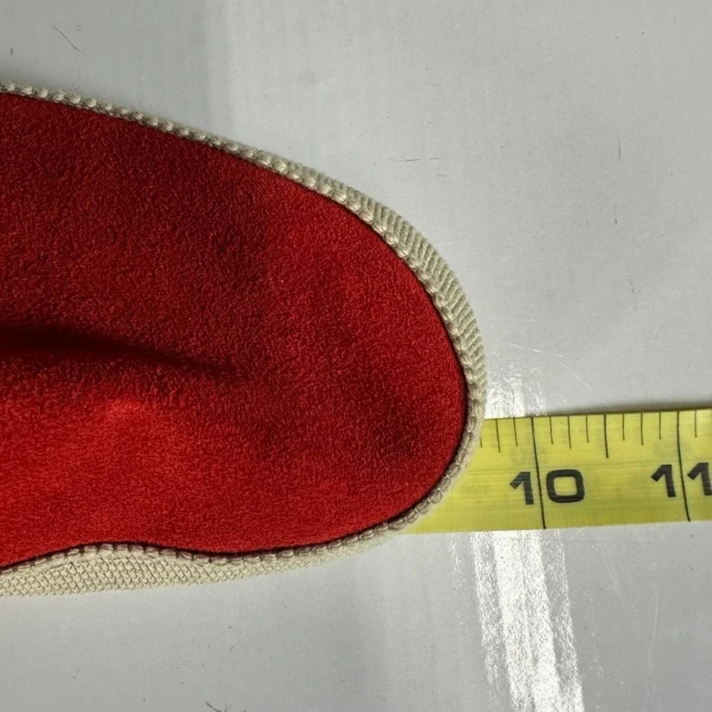 Verbenas Red Suede Slip On Espadrille Flats Shoes Made in Spain Womens 37